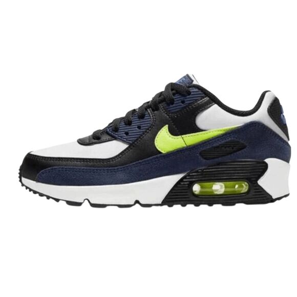 NIKE Air Max 90 'Midnight Navy Bolt' Running Shoes Size 6.5Y/W8